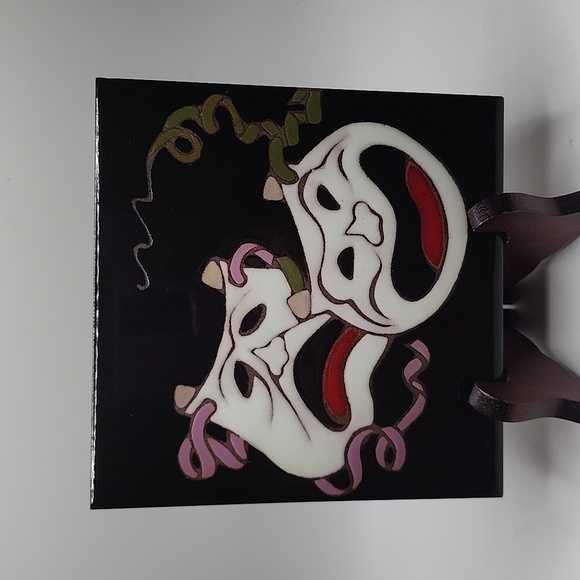 Other - Comedy & Tragedy Mask Ceramic Tile Arius of Santa Fe